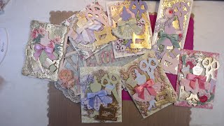 Sewing Dies Cards@annagriffinvideos  #vintage #cards #paper #annagriffin #shabbychic