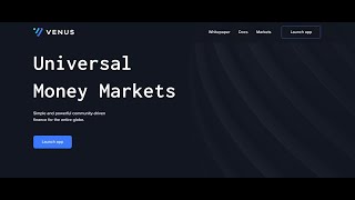 Venus Protocol Universal Money Markets, XVS Binance smart chain crypto bank, defi and staking earn