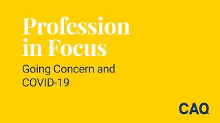 Profession in Focus: Going Concern and COVID-19