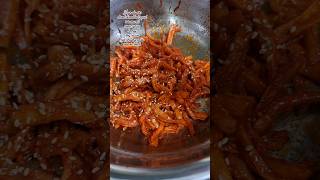 Seasoned Dried Shredded Squid Recipe #진미채볶음 #진미채무침 #오징어채볶음 #한식 #밑반찬 #밑반찬레시피 #오징어채볶음  #shorts