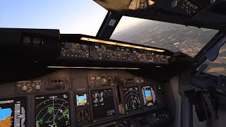 Edinburgh Airport PMDG 737 FULL APPROACH flight simulator