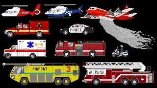 Emergency Vehicles - Book Version - Rescue Trucks: Fire, Police & Ambulance - The Kids' Picture Show