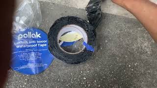 Tes pasang pollak anti bocor ke tembok | waterproof tape