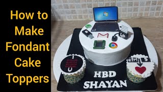 how to make IT, computer, laptop theme cake/ laptop birthday cake tutorial/ computer cake tutorial