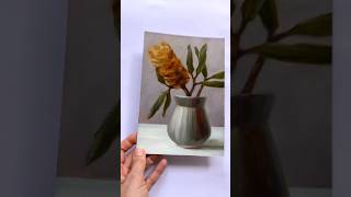 Banksia still life on paper. #oilpainting #artworkinprogress #stilllifeart #stilllifepainting  #art