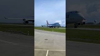 CARGOLUX | BOEING B747-400F | TAXI TO TAKEOFF | LUXEMBOURG FINDEL INTERNATIONAL AIRPORT ELLX-LUX