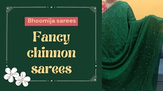 Chinnon sarees| New fancy sarees #onlineshopping