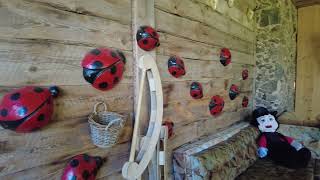 Beverīnas labirinti - recreation park with over 370 wooden sculptures. Latvia