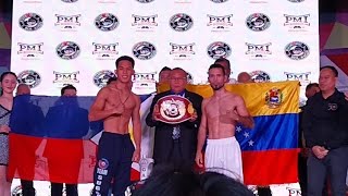 Regie Suganob(Phil) vs Ronald Chacon(Venezuela) weigh-in | WBO Global Title Suganob vs Chacon live