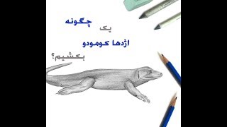 How to draw a komodo dragon? چگونه یک اژدهای کومودوبکشیم؟ آموزش مرحله به مرحله ترسیم اژدهای کومودو