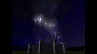 Das Speedcore Castle Rct3-Feuerwerk/Lasershow