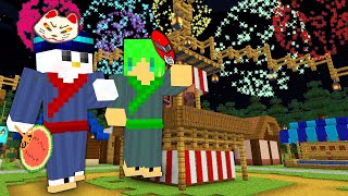 【マイクラ】1週間「夏祭り」でふうはやくんと遊んでみた結果！？