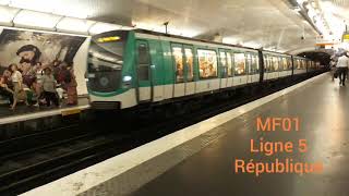 Ligne 1 à 14 du métro de Paris