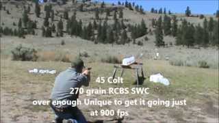 45 Colt 5.5" Ruger New Vaquero vs Milk Jugs