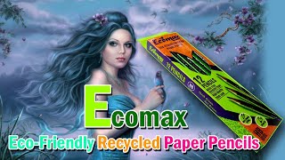 Ecomax Eco-Friendly Recycled Paper Pencils Product Review Sinhala