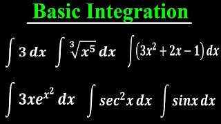 Basic Introduction to Integration | Finding Indefinite Integrals, Formulas, Integration Rules.