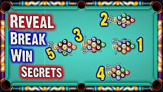 Reveal 8 ball break secrets 😱 Miniclip Pool 8 Ball Snooker Top 5 Non Stop Break Win 😍