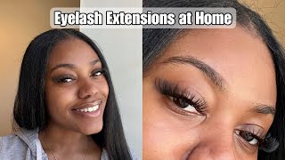 Eyelash Extensions at Home| Using Kiss Falscara