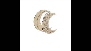 Files for laser and plotter Light-Up Crescent Moon, Christmas Ornament, Layered pattern