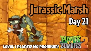 Plants vs Zombies 2 | Jurassic Marsh Day 21