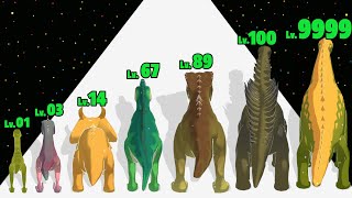 Dino Evolving Run - Level Up Dinosaur Max Level Gameplay (Dinosaur Evolution)