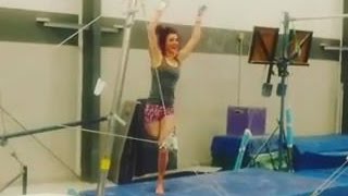 Beautiful Amputee Girl Gymnastics