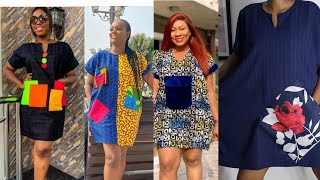 beautiful and elegant inner and outer pockets and patchwork design styles for African ladies Ankara