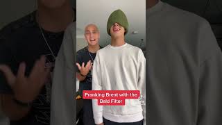 Dom pranking Brent with a bald filter 😂🤯