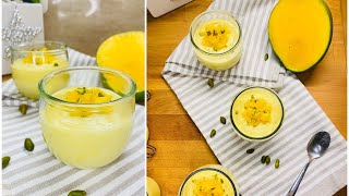 Mousse à la mangue 🥭 لمحبي الذوق الرفيع احلى و ارقى تحلية ممكن تحضريها 😋تفضلو معي