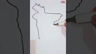 How to draw Bangladesh Map #Bangladesh #Map #Drawing