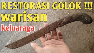 "KEREN BANGET" MEMBUAT golok sembelih model tarisi dari golok rusak warisan dari kakek ,,