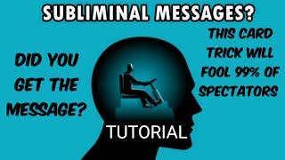 "subliminal message" fool you spectators with this INCREDIBLE card trick/TUTORIAL