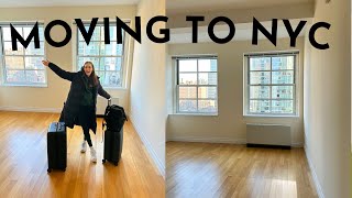 MOVING VLOG | NYC Empty studio tour + Q&A! (Moving logistics, apartment hunt, life updates)