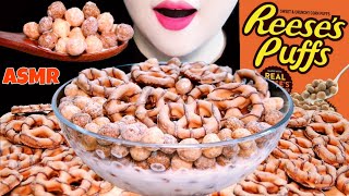 ASMR REESE'S PUFFS CEREAL 리세스 퍼프 시리얼 EATING SOUNDS MUKBANG / NO TALKING