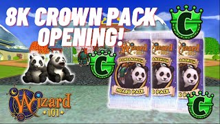 Wizard101| Give Me The PANDA!: 8K Crowns Pandamonium Hoard Pack Opening