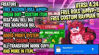 FREE @MVP+ 😍😍 !! FREE COSTUM RAYMAN | GROWTOPIA PRIVATE SERVER TERBARU | BEST GTPS 2023 | GTIL