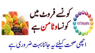 Fruit or Vitamins | Konse Fruit Mien Konsa Vitamins Hai | Benefits of Fruit | Vitamin Benefits |