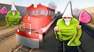 СМОЖЕТ ЛИ GNOME CRAWLY ДОГНАТЬ НАС НА ПОЕЗДЕ ГАРРИС МОД ► Garry's Mod