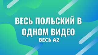 Весь польский в одном видео. Весь А2. Польские диалоги. Польский с нуля. Польский язык.