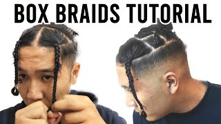 Box Braid Your Own Hair in 4 minutes! | Travis Scott Box Braids Tutorial