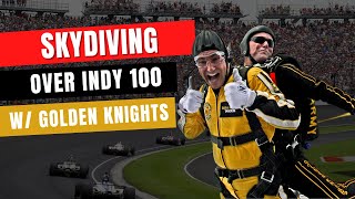 Thrilling First Person Skydive with Army's Golden Knights Soaring Over the Epic Indy 500!