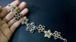 How to make beaded bracelet. DIY flower bracelet