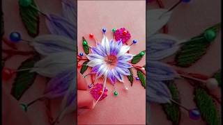 Amazing Flower embroidery for beginners #hand #embroidery #handiwork #handembroidary