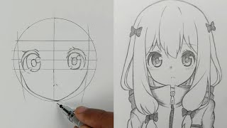 How to draw cute Anime Girl for Beginners ! | Sagiri Izumi | ss_art1