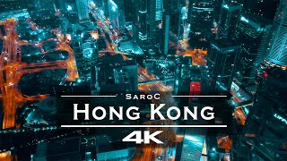 Hong Kong at night 🇭🇰 - by drone [4K]