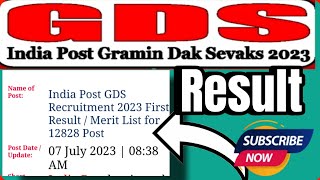 India Post GDS Recruitment 2023 First Result / Merit List for 12828 Post@Sarkari_Result