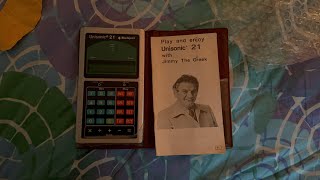 Opening my new “Jimmy The Greek” Unisonic 21 calculator that plays Blackjack from 1977