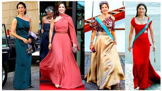 👑Princess Mary fashion Dress design||Princess Of Denmark 💞iconic look In long Maxi Dresses