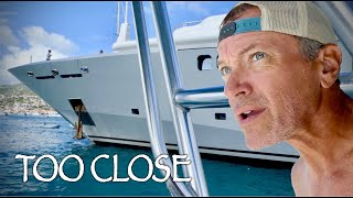 CLOSE Encounters With GIANT BOATS - City Anchoring in the CARIBBEAN | SailAway 183