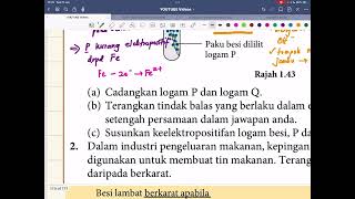 KSSM 1.6 Kimia Ting. 5 : Pengaratan (Bhgn 5 - Uji Diri 1.6 Soalan 1 m/s 57)